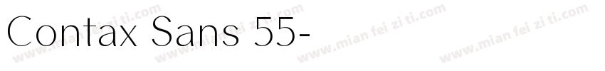 Contax Sans 55字体转换